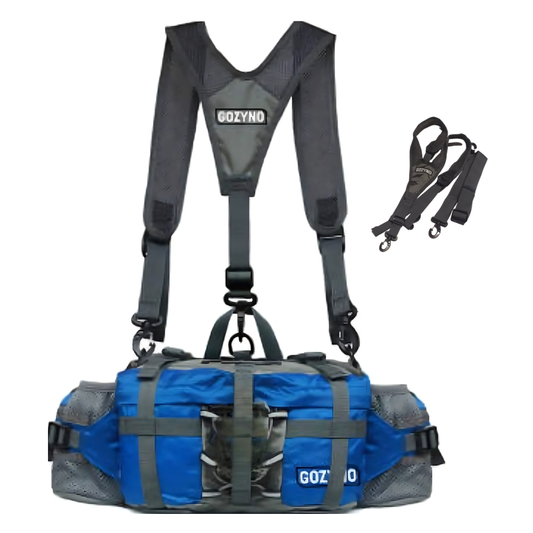 Gozyno Easywalker: Ergonomische Wandeltas voor Lange Afstanden - Gozyno Wandelheuptas Donkerblauw -  met Borstband