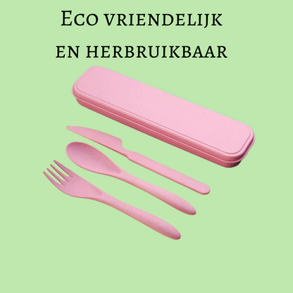Umweltfreundliches Besteckset für unterwegs